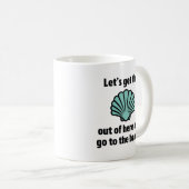 Ga naar het strand koffiemok (Voorkant rechts)