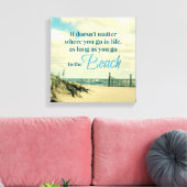 GA NAAR HET STRAND QUOTE MET DUINHEK CANVAS AFDRUK (Insitu (Woonkamer))