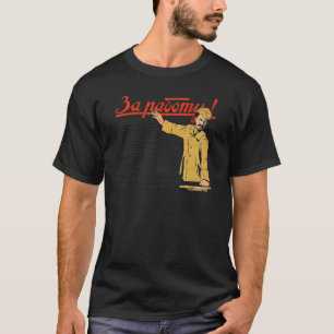 Ga naar het werk Trotsky Sovi8 propaganda T-shirt