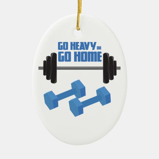 Ga naar huis of ga naar huis keramisch ornament (Voorkant)