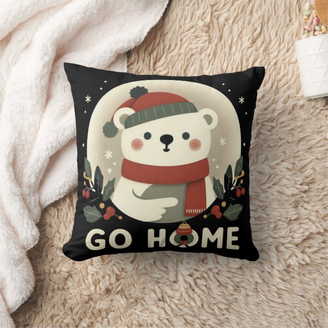 Ga naar huis Schattigee kerst Beer Kussen (Deken)