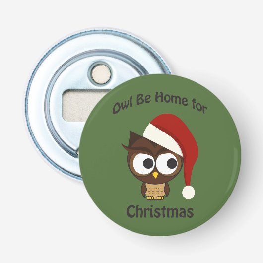 Ga naar huis voor Kerstmis! Button Flesopener (Voorkant)