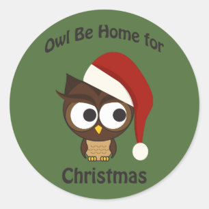 Ga naar huis voor Kerstmis! Ronde Sticker