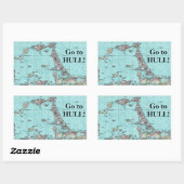 Ga naar Hull! Rechthoekige Sticker (Vel)