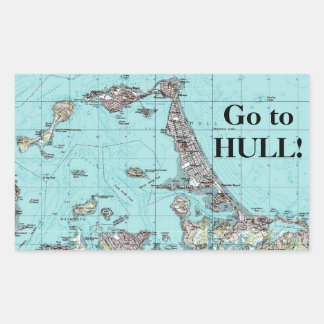 Ga naar Hull! Rechthoekige Sticker