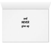 GA NAAR IT-KAART, NOOIT ENCOURAGEMENT (Binenzijde Horizontaal (Onderkant))