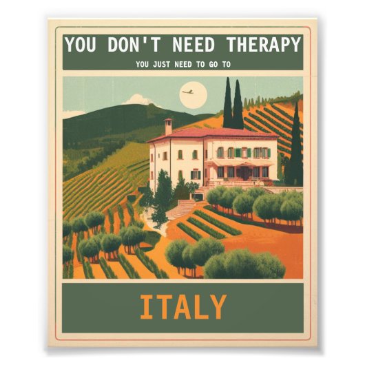 "ga naar Italië" Foto Afdruk (Voorkant)