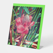 Ga naar Jamaica Wonder Flower Art Pedestal Sign