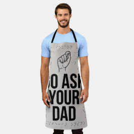Ga naar je vader" ASL– Grappige Vaderdag & Keuken Schort
