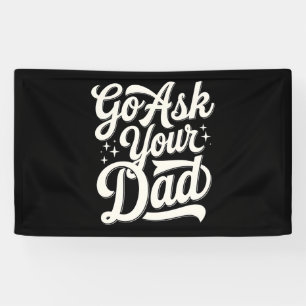 Ga naar je vader Leuke moeder Moederdag Vintage Spandoek