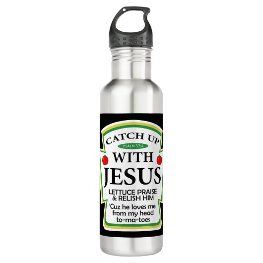 Ga naar Jezus Ketchup Hoodie Funny Christelijk Waterfles (Voorkant)