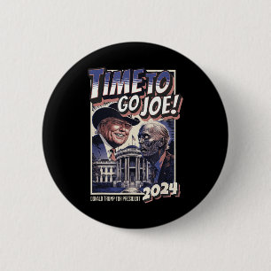 Ga naar Joe Funny Pro Trump &amp; Zombie Biden 202 Ronde Button 5,7 Cm