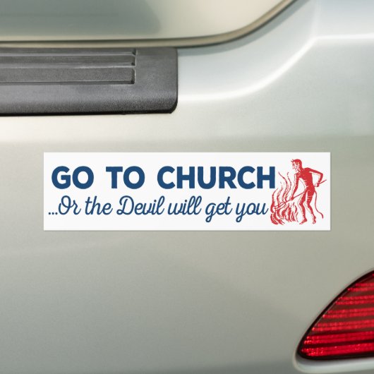 Ga naar kerksticker bumpersticker (Op auto)