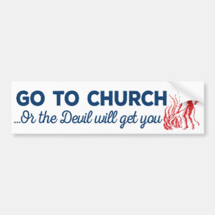 Ga naar kerksticker bumpersticker