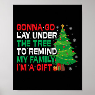 Ga naar Lay onder de boom Funny Family Kerstmis Poster