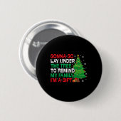 Ga naar Lay onder de boom Funny Family Kerstmis Ronde Button 5,7 Cm (Voorkant /achterkant)