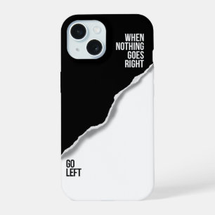 Ga naar links - Vetgedrukte Motivatie iPhone-hoes iPhone 15 Case