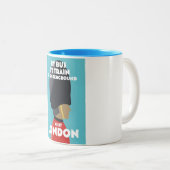 Ga naar London Art print. Tweekleurige Koffiemok (Voorkant rechts)