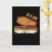 Ga naar los Coffin Halloween Kaart (Gele Bloem)