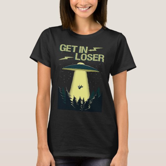 Ga naar Loser Fun UFO Space Extraterrestrial Alien T-shirt (Voorkant)