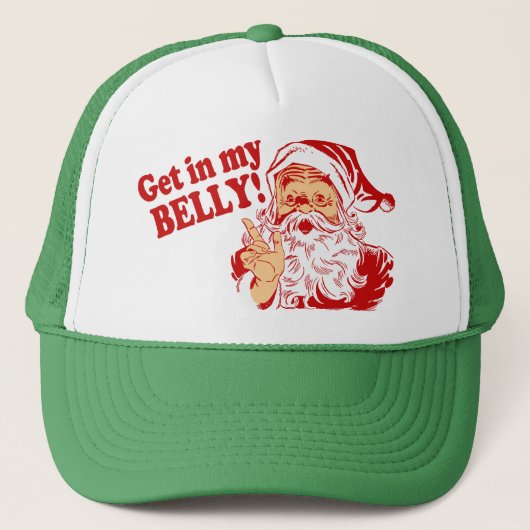 Ga naar mijn Belly Funny Kerstmis Trucker Pet (Voorkant)
