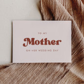 Ga naar mijn moeder op mijn trouwdag.