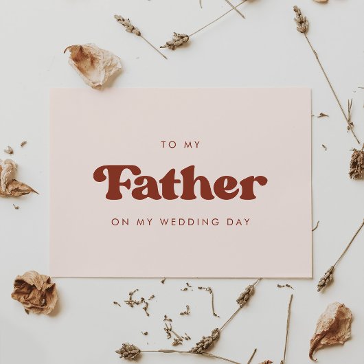 Ga naar m'n vader op m'n trouwdag.