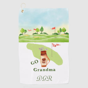 Ga naar oma Greens Bag Clubs Monogram Golf Towel Golfhanddoek