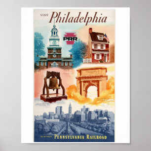 Ga naar Phila.on Pennsylvania Railroad Poster