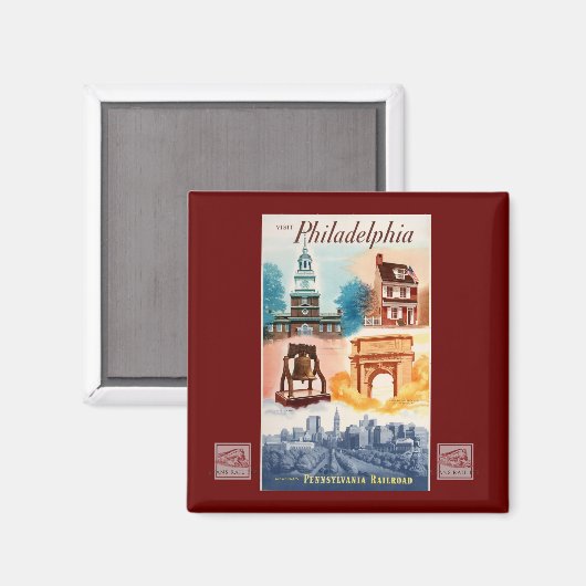 Ga naar Philadelphia op de PRR Magneet (Voorkant / Achterkant)