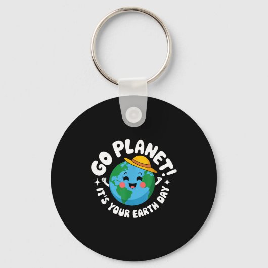 Ga naar planeet aarde dag 2026 leraar kinderen ret sleutelhanger (Voorkant)