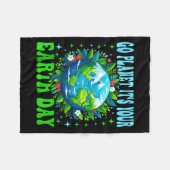 Ga naar planeet aarde dag leuk aarde natuur liefhe fleece deken (Voorkant (Horizontaal))