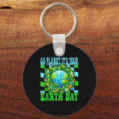Ga naar planeet aarde dag schattige aarde natuur l sleutelhanger (Voorkant)