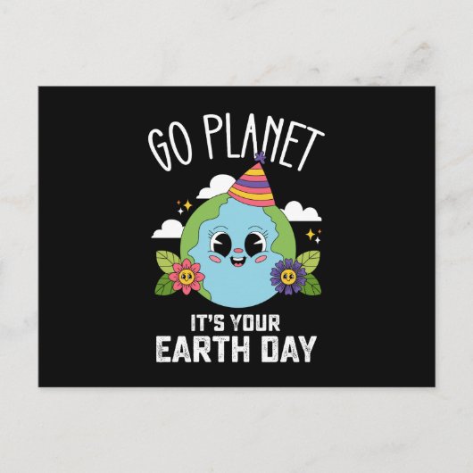 Ga naar planeet Het is je aarde-dag Grappige verja Briefkaart (Voorkant)