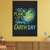 Ga naar Planeet Het is jouw Aardedag Canvas Afdruk (Insitu (Woonkamer))