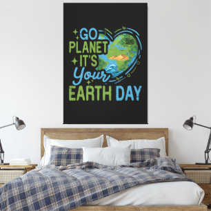 Ga naar Planeet Het is jouw Aardedag Canvas Afdruk