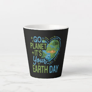 Ga naar Planeet Het is jouw Aardedag Latte Mok