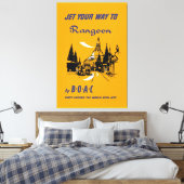 Ga naar Rangoon - XL Canvas Afdruk (Insitu (Slaapkamer))