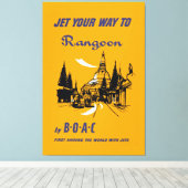 Ga naar Rangoon - XL Canvas Afdruk (Insitu (Houten vloer))