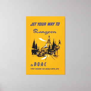 Ga naar Rangoon - XL Canvas Afdruk