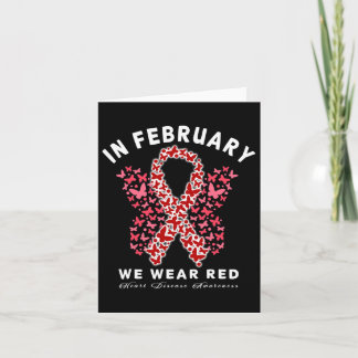 Ga naar Rood in februari Hartziekte bewustzijn Gez Kaart