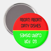 Ga naar Schone/Afgebroken Rood/Groene Dishwasmachi Magneet (Voorkant / Achterkant)
