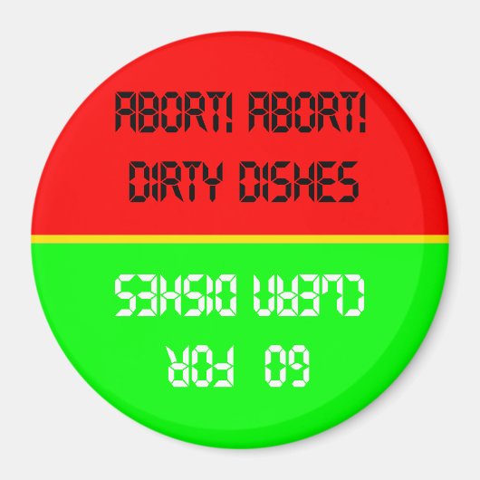 Ga naar Schone/Afgebroken Rood/Groene Dishwasmachi Magneet (Voorkant)
