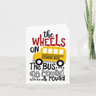 Ga naar school Grappige wielen op de bus Peuter K Kaart