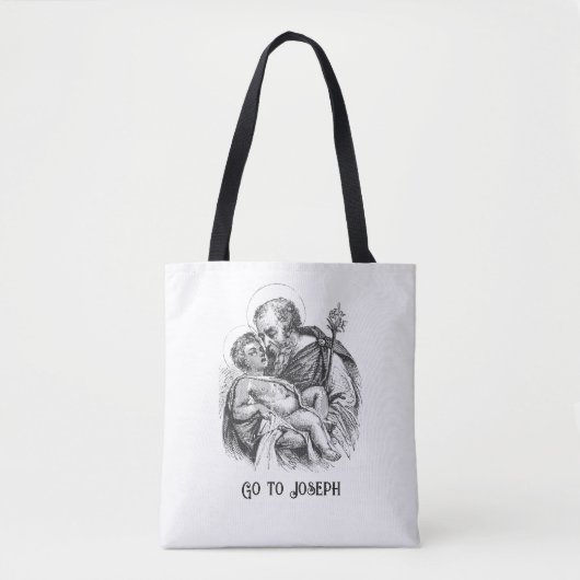 Ga naar St. Joseph Baby Jesus Religious Tote Bag (Voorkant)
