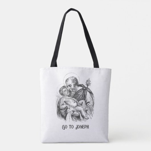 Ga naar St. Joseph Baby Jesus Religious Tote Bag (Achterkant)