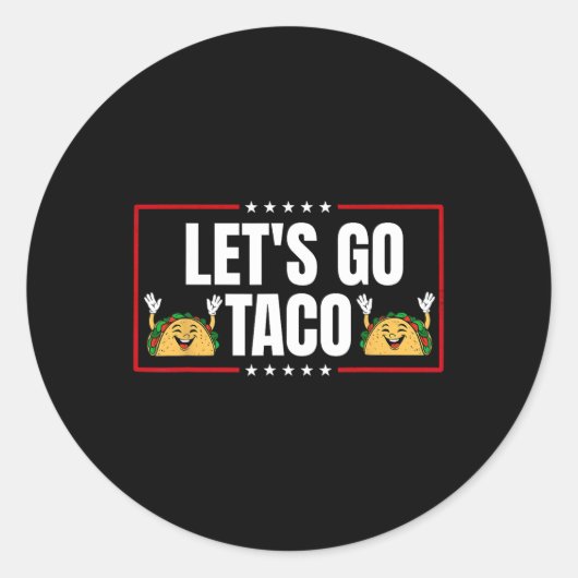 Ga naar Taco 19 Ronde Sticker (Voorkant)