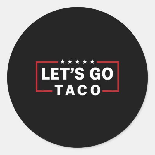 Ga naar Taco 6 Ronde Sticker (Voorkant)
