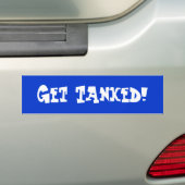 Ga naar Tanked. Bumpersticker (Op auto)
