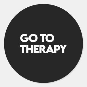 Ga Naar Therapie Bewustwording Van De Geestelijke Ronde Sticker